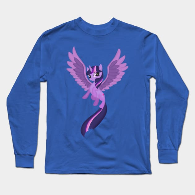 Twilight Sparkle Long Sleeve T-Shirt by zacksmithart